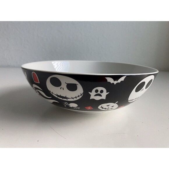 Nightmare Before Christmas Jack Skellington And Zero Ceramic Large Serving Bowl - Picture 7 of 12